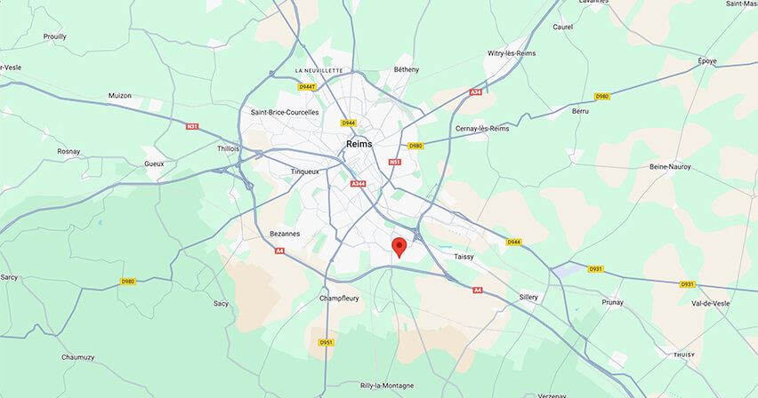 Image montrant la position de l'entreprise sur une carte Google Maps.