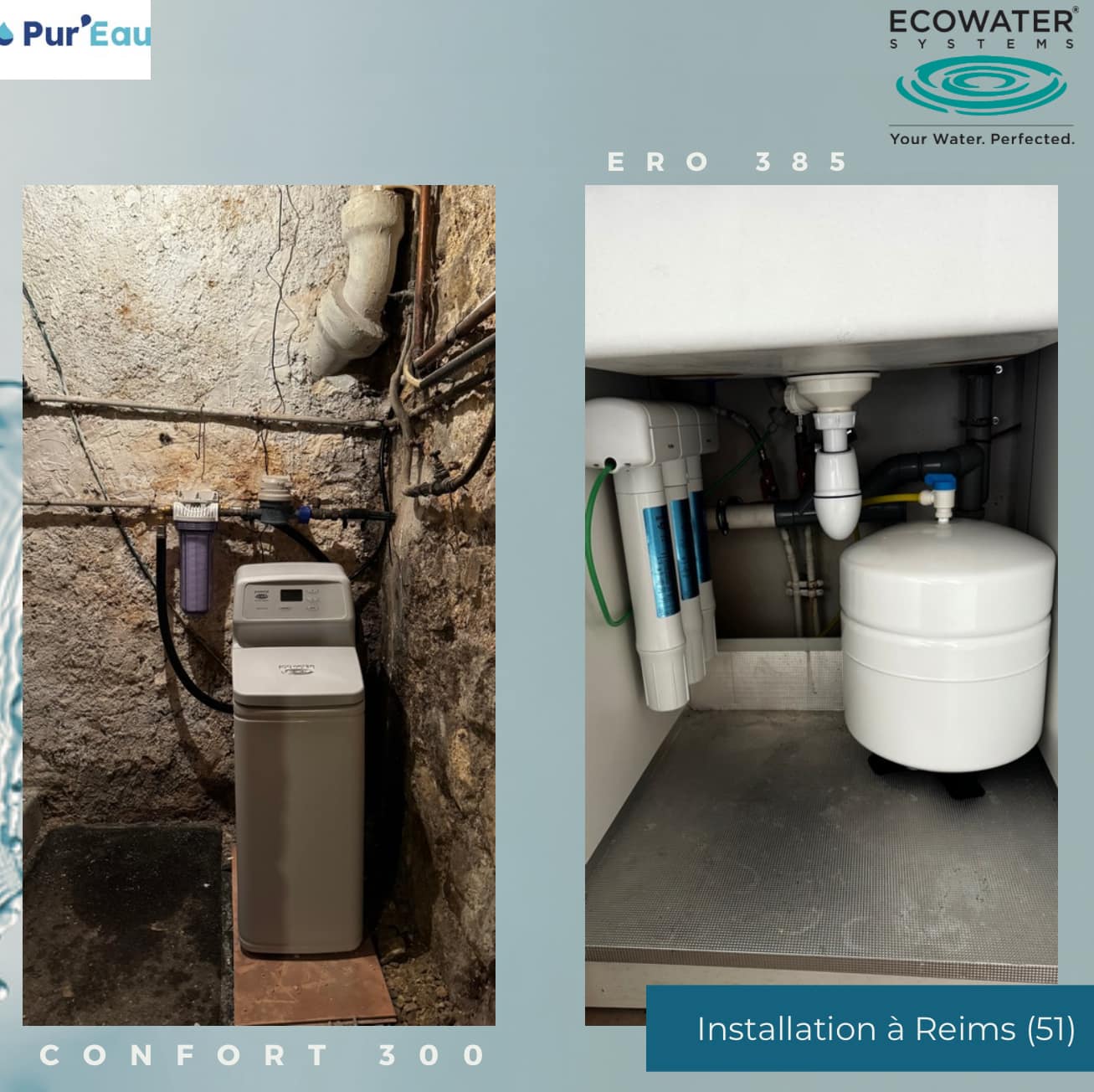 Installation d'un osmoseur d'eau à Reims par Pur'Eau