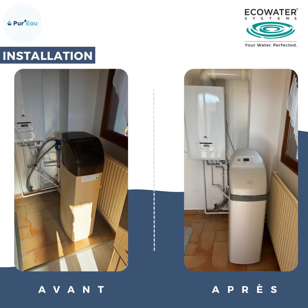 Installation d'un adoucisseur d'eau par Pur'Eau à Louvois