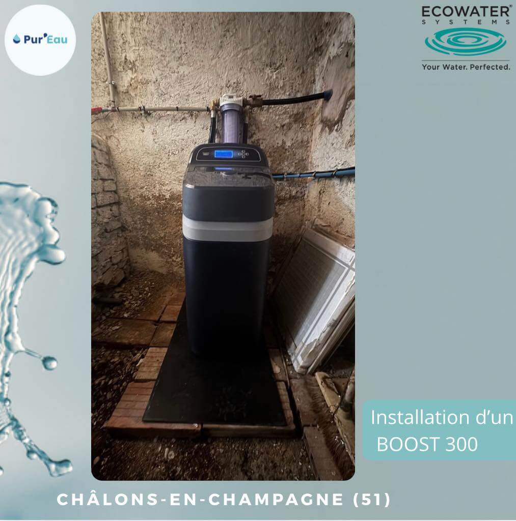 Installation d'un adoucisseur d'eau par Pur'Eau à Châlons-en-Champagne
